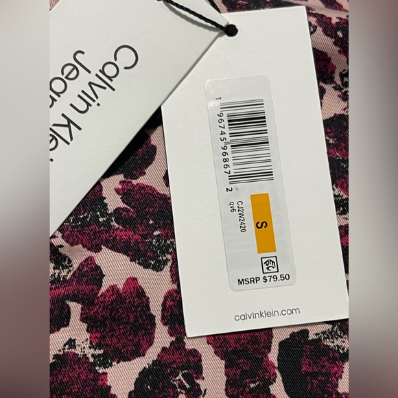 Calvin Klein Jeans Women's Animal Print Shirt Small, Long Sleeve | New - Picture 11 of 15